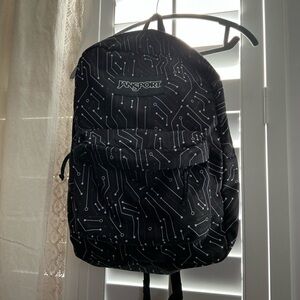 Gray and Black Tech-Pattern Backpack Superbreak Geometric …clean,clean,clean.